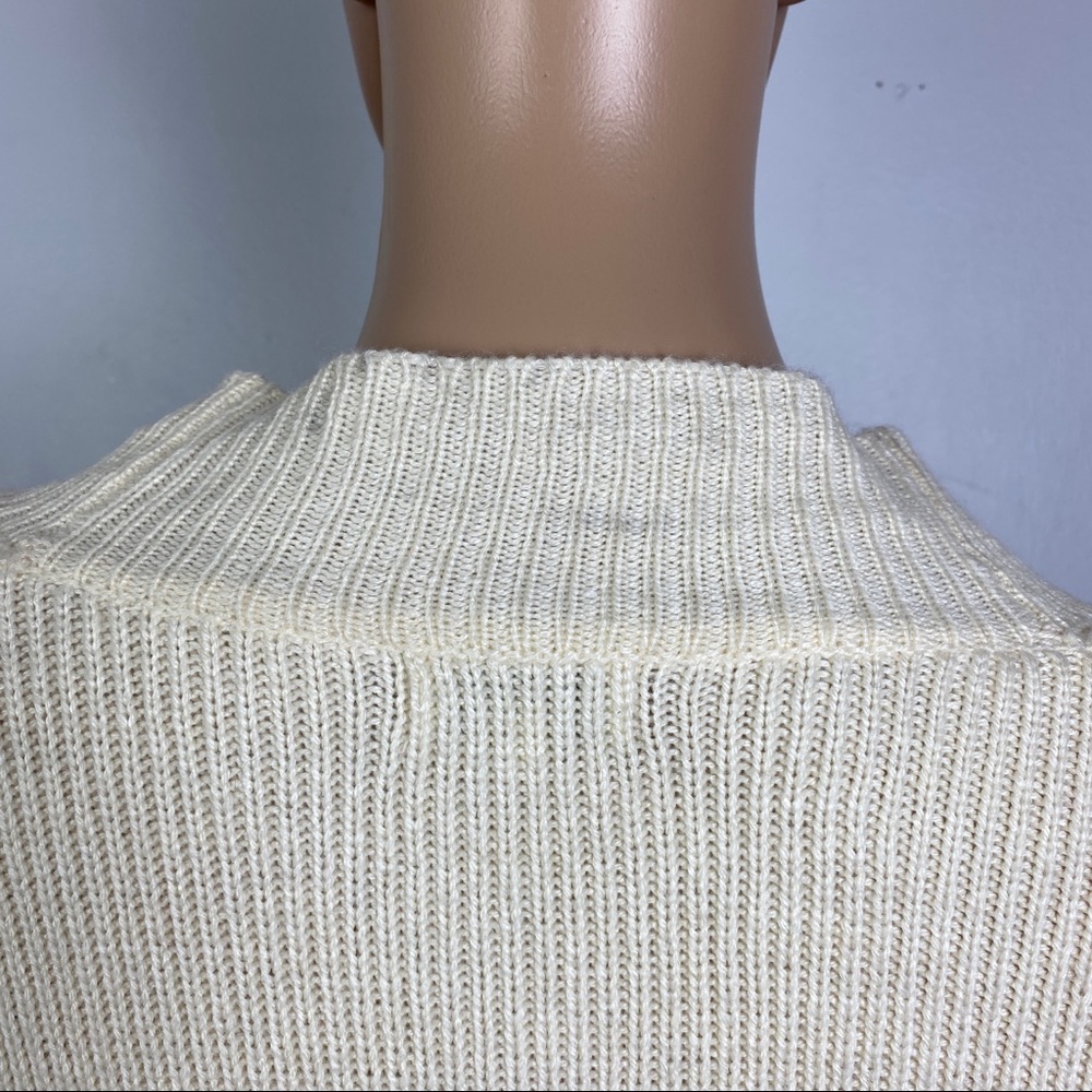 WEWOREWHAT BEIGE BUTTON FRONT OVERSIZED CARDIGAN - Picture 8 of 9
